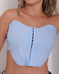 Vista previa del color AZUL del producto Crop Top Strapless