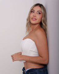 Vista previa del color BLANCA del producto Crop Top Strapless