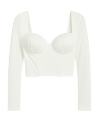 Vista previa del color BLANCO del producto Crop Top Praga
