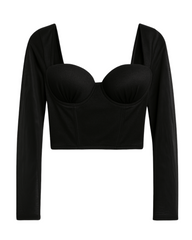 Vista previa del color NEGRO del producto Crop Top Praga
