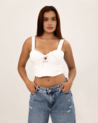 Vista previa del color BLANCO del producto Corset Realce Frontal