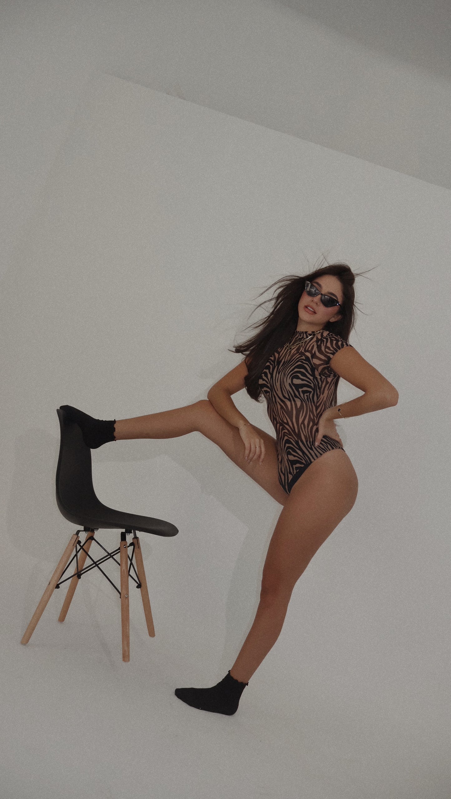 BODY CON MALLA DE ANIMAL PRINT