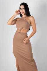 Vista previa del color AZUL del producto Vestido Escote en Abdomen