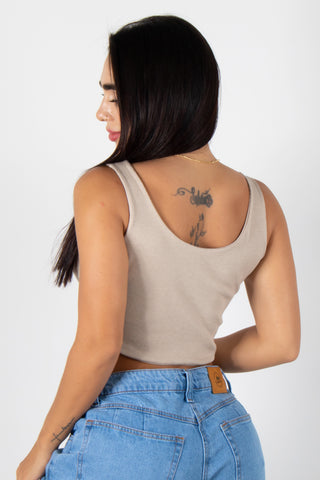 Crop Top Con Escote imagen 7