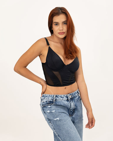 Crop top traslúcido imagen 2