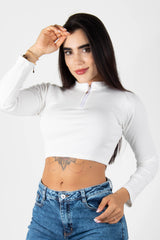 CAMISETA TIPO CROP TOP MANGA LARGA