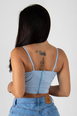 Crop Top Bustier Estilo Esqueleto imagen 3
