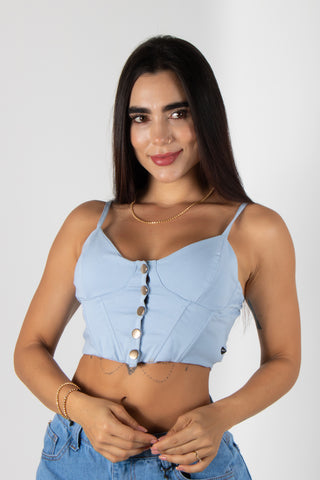 Crop Top Bustier Estilo Esqueleto imagen principal