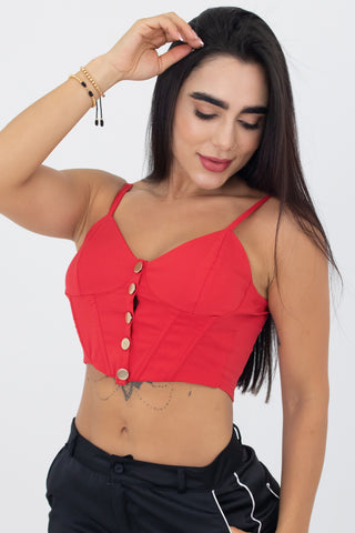 Crop Top Bustier Estilo Esqueleto imagen 2