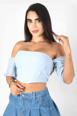 BLUSA TIPO CORSET STRAPLES