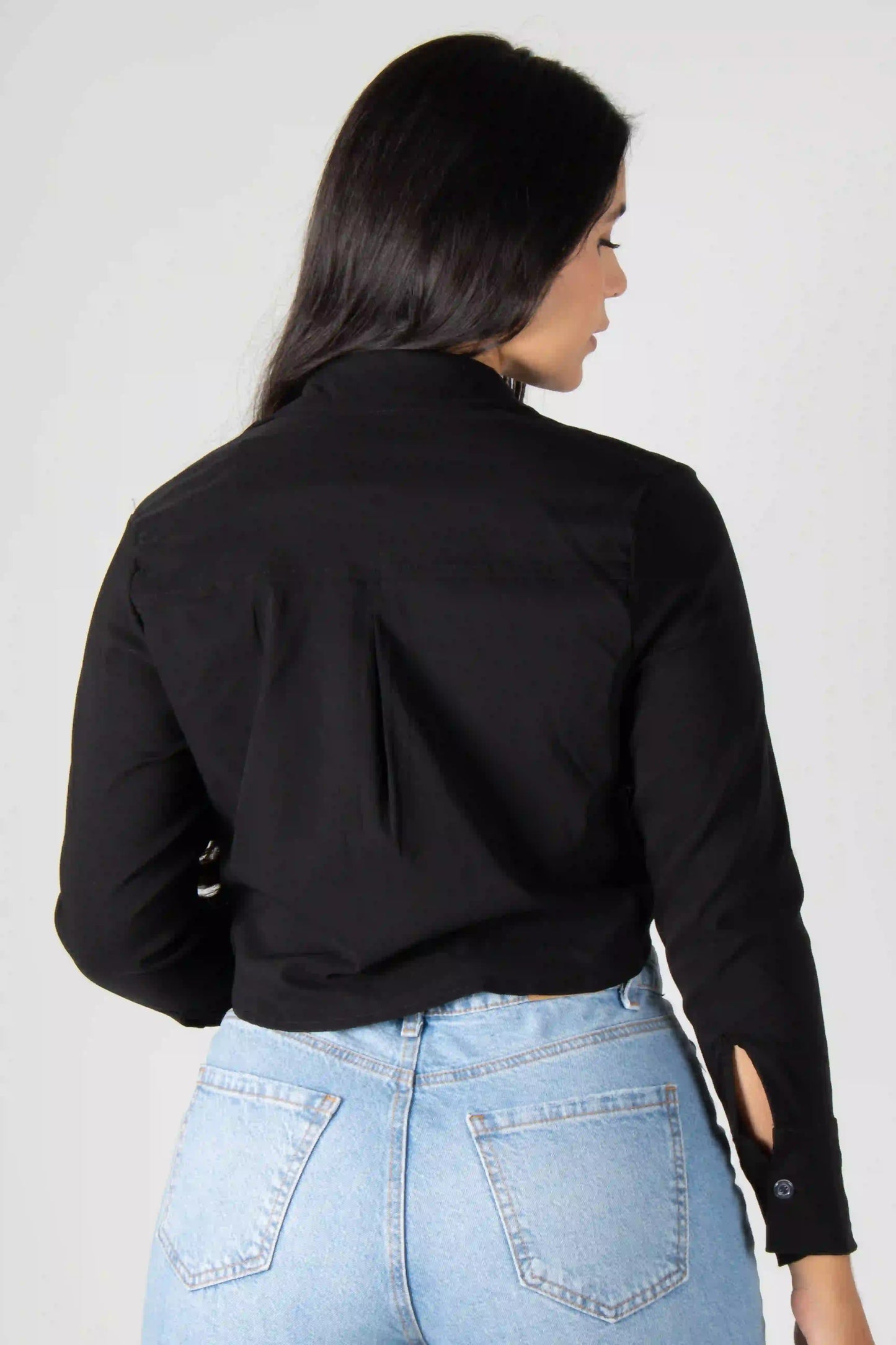 BLUSA TIPO CAMISERA MANGA LARGA