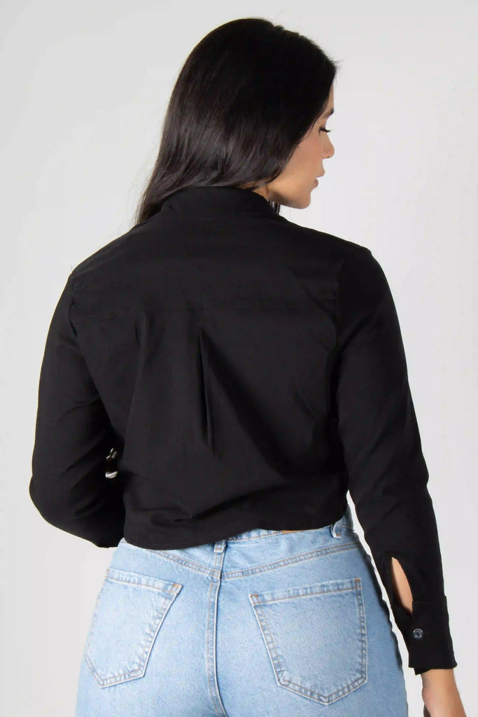 BLUSA TIPO CAMISERA MANGA LARGA