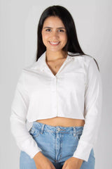 BLUSA TIPO CAMISERA MANGA LARGA