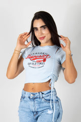 Camiseta estampada crop top