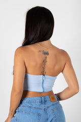 CROP TOP STRAPLESS TIPO CORSET