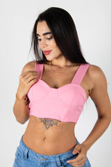 CROP TOP TIPO CORSET CON COPAS