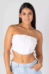 BLUSA TIPO CORSET STRAPLES CON AJUSTES