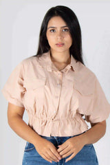 CAMISERA MANGA CORTA CON ELONGACION