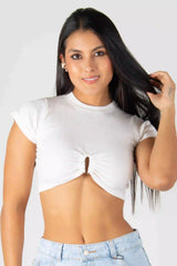 BLUSA TIPO CROPTOP MANGA CORTA