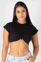 BLUSA TIPO CROPTOP MANGA CORTA