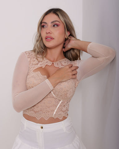 Blusa Manga larga con escote imagen principal