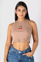 BLUSA TIPO CROPTOP SIN MANGAS