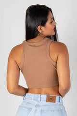 BLUSA SIN MANGAS CON BORDADO