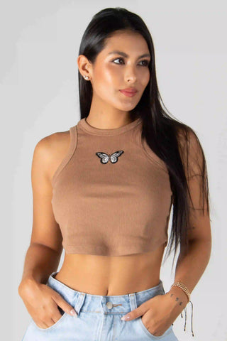 Crop Top Clásico Mariposa imagen principal