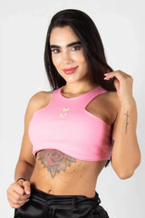 BLUSA TIPO CROP CON APLIQUES