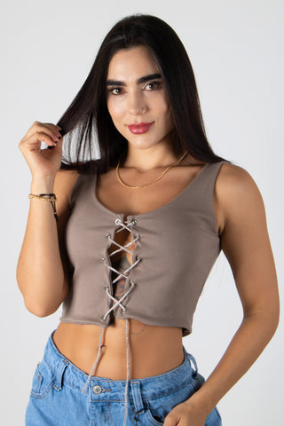 Crop Top Con Escote imagen 6