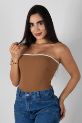 BODY STRAPLESS CON ESCOTE AJUSTABLE EN LA ESPALDA