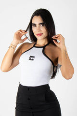 Body con espalda descubierta y cuello tipo halter