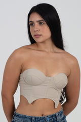 Crop Top Tipo Bustier