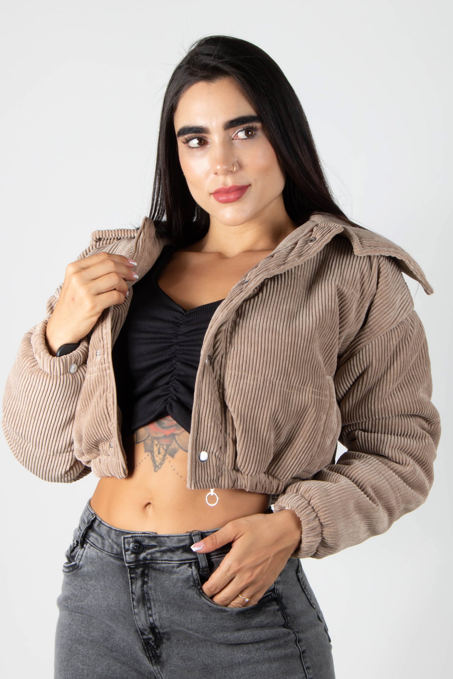 CHAQUETA PUFFER EN CORDOROY