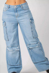 JEAN EN DENIM TIPO CARGO