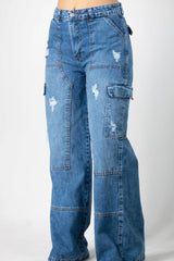 JEAN EN DENIM TIPO CARGO