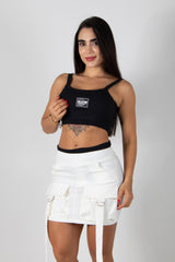 CONJUNTO DE TOP BASICO Y FALDA TIPO CARGO