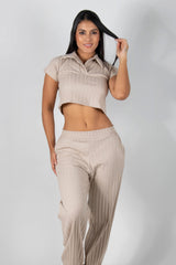 CONJUNTO DE CAMISERA MANGA CORTA Y PANTALON