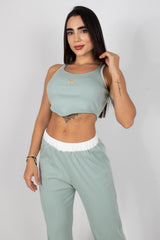 Conjunto de top y pantalón