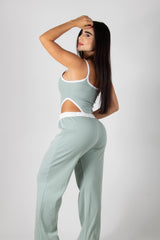 CONJUNTO DE BODY DE TIRO ALTO CON PANTALON