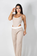 CONJUNTO DE BODY DE TIRO ALTO CON PANTALON