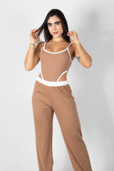 CONJUNTO DE BODY DE TIRO ALTO CON PANTALON