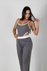 CONJUNTO DE BODY DE TIRO ALTO CON PANTALON