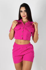 CONJUNTO DE CAMISERA Y SHORT TIPO CARGO